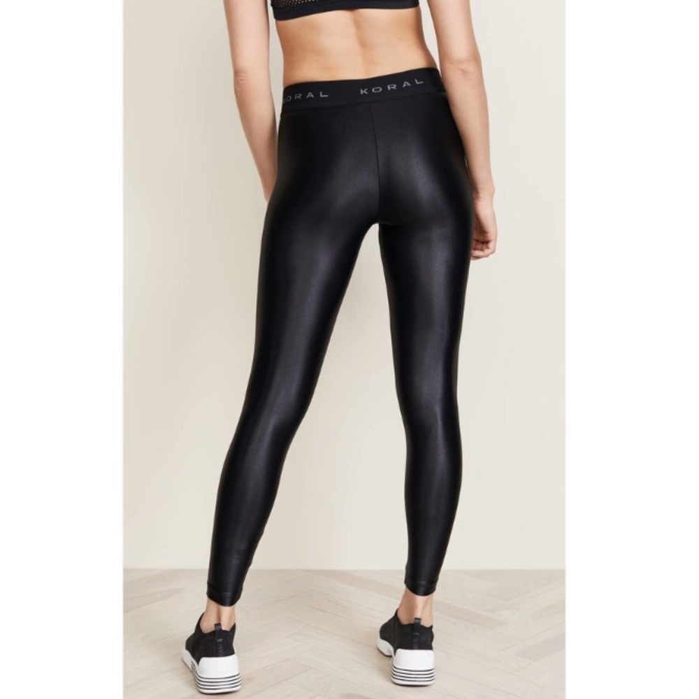 KORAL sz S Aden Black lustrous midrise legging - Picture 3 of 9
